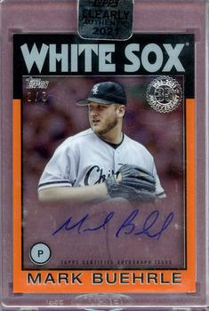 2021 Topps Clearly Authentic - 1986 Topps Baseball Autographs Orange #86TBA-MB Mark Buehrle Front