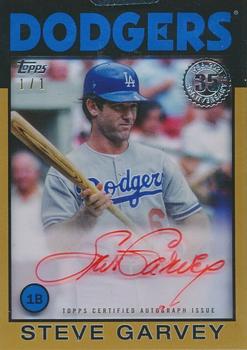 2021 Topps Clearly Authentic - 1986 Topps Baseball Autographs Gold #86TBA-SG Steve Garvey Front