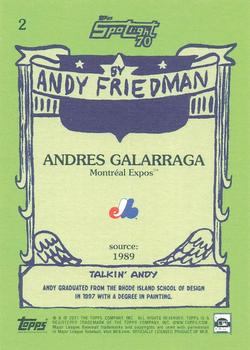 2021 Topps x Spotlight 70 by Andy Friedman #2 Andres Galarraga Back