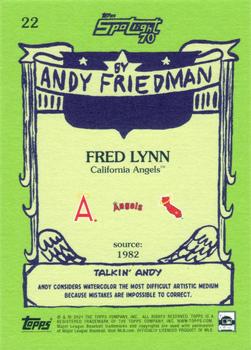 2021 Topps x Spotlight 70 by Andy Friedman #22 Fred Lynn Back