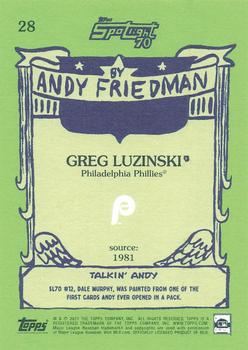 2021 Topps x Spotlight 70 by Andy Friedman #28 Greg Luzinski Back