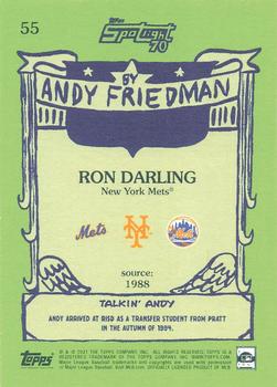 2021 Topps x Spotlight 70 by Andy Friedman #55 Ron Darling Back