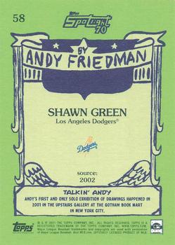 2021 Topps x Spotlight 70 by Andy Friedman #58 Shawn Green Back