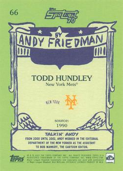 2021 Topps x Spotlight 70 by Andy Friedman #66 Todd Hundley Back
