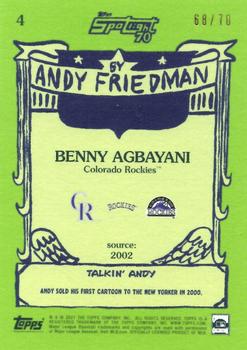 2021 Topps x Spotlight 70 by Andy Friedman - Spotlight70 Stamp #4 Benny Agbayani Back