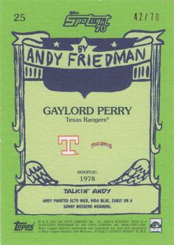 2021 Topps x Spotlight 70 by Andy Friedman - Spotlight70 Stamp #25 Gaylord Perry Back