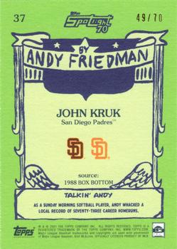 2021 Topps x Spotlight 70 by Andy Friedman - Spotlight70 Stamp #37 John Kruk Back