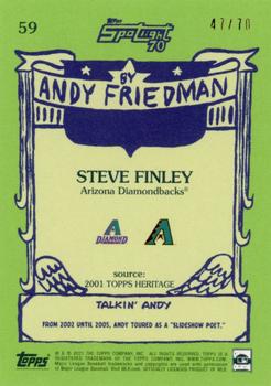 2021 Topps x Spotlight 70 by Andy Friedman - Spotlight70 Stamp #59 Steve Finley Back