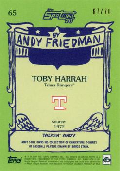 2021 Topps x Spotlight 70 by Andy Friedman - Spotlight70 Stamp #65 Toby Harrah Back