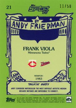 2021 Topps x Spotlight 70 by Andy Friedman - Glossy Stock #21 Frank Viola Back
