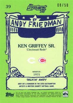 2021 Topps x Spotlight 70 by Andy Friedman - Glossy Stock #39 Ken Griffey Sr. Back