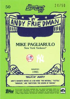 2021 Topps x Spotlight 70 by Andy Friedman - Glossy Stock #50 Mike Pagliarulo Back