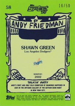 2021 Topps x Spotlight 70 by Andy Friedman - Glossy Stock #58 Shawn Green Back