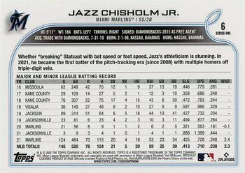 2022 Topps #6 Jazz Chisholm Jr. Back
