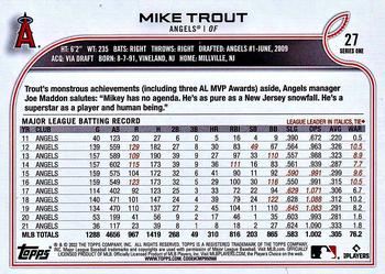 2022 Topps #27 Mike Trout Back