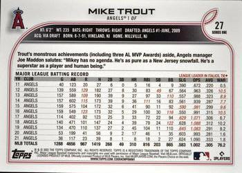 2022 Topps #27 Mike Trout Back