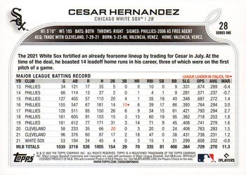 2022 Topps #28 Cesar Hernandez Back