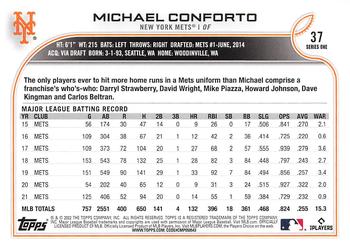 2022 Topps #37 Michael Conforto Back