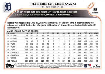 2022 Topps #55 Robbie Grossman Back