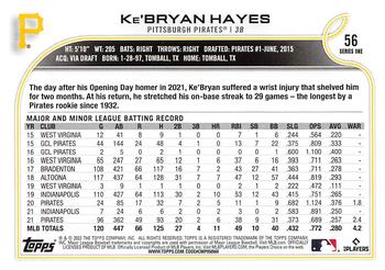 2022 Topps #56 Ke'Bryan Hayes Back