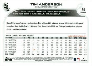 2022 Topps #64 Tim Anderson Back