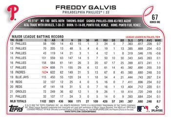2022 Topps #67 Freddy Galvis Back