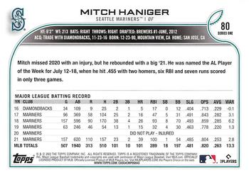 2022 Topps #80 Mitch Haniger Back