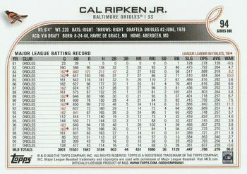 2022 Topps #94 Cal Ripken Jr. Back