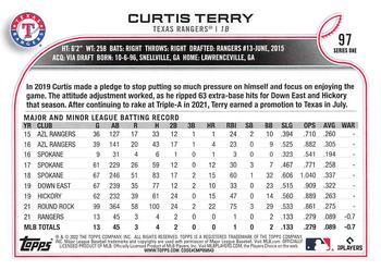 2022 Topps #97 Curtis Terry Back
