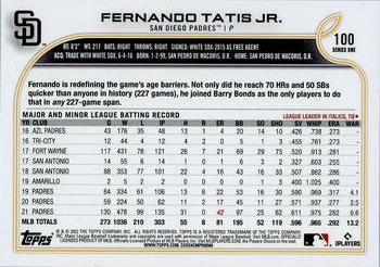 2022 Topps #100 Fernando Tatis Jr. Back