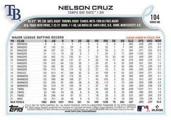 2022 Topps #104 Nelson Cruz Back