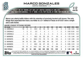 2022 Topps #112 Marco Gonzales Back