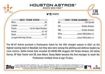 2022 Topps #136 Houston Astros Back