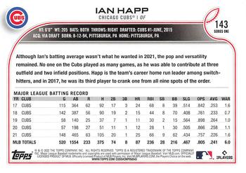 2022 Topps #143 Ian Happ Back