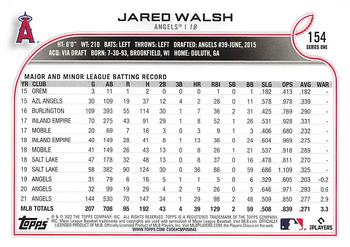 2022 Topps #154 Jared Walsh Back