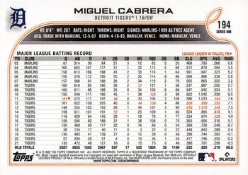 2022 Topps #194 Miguel Cabrera Back