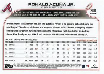 2022 Topps #200 Ronald Acuña Jr. Back