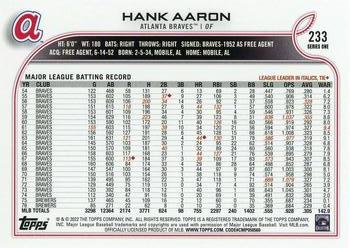 2022 Topps #233 Hank Aaron Back
