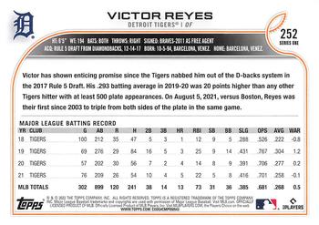 2022 Topps #252 Victor Reyes Back