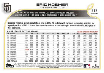 2022 Topps #272 Eric Hosmer Back