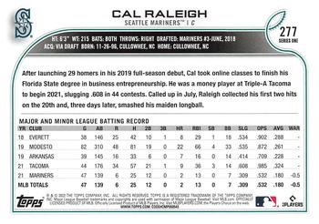 2022 Topps #277 Cal Raleigh Back