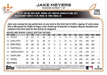 2022 Topps #295 Jake Meyers Back