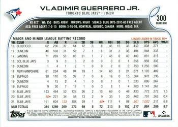 2022 Topps #300 Vladimir Guerrero Jr. Back