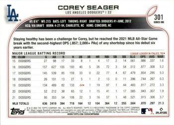 2022 Topps #301 Corey Seager Back