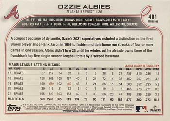 2022 Topps #401 Ozzie Albies Back