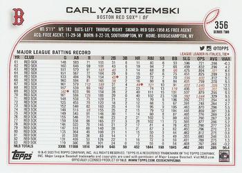2022 Topps #356 Carl Yastrzemski Back