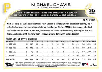 2022 Topps #365 Michael Chavis Back