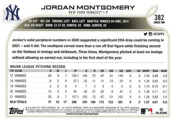 2022 Topps #382 Jordan Montgomery Back