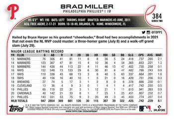 2022 Topps #384 Brad Miller Back