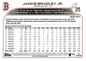 2022 Topps #398 Jackie Bradley Jr. Back